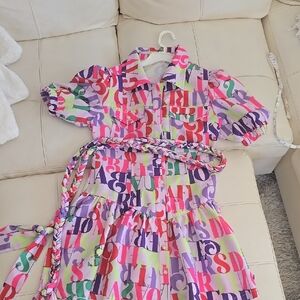 L'atiste Colorful Letter Print Dress